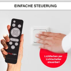 Decken-Wandleuchte SHINING PLUTO LED ALU 1800K 24W