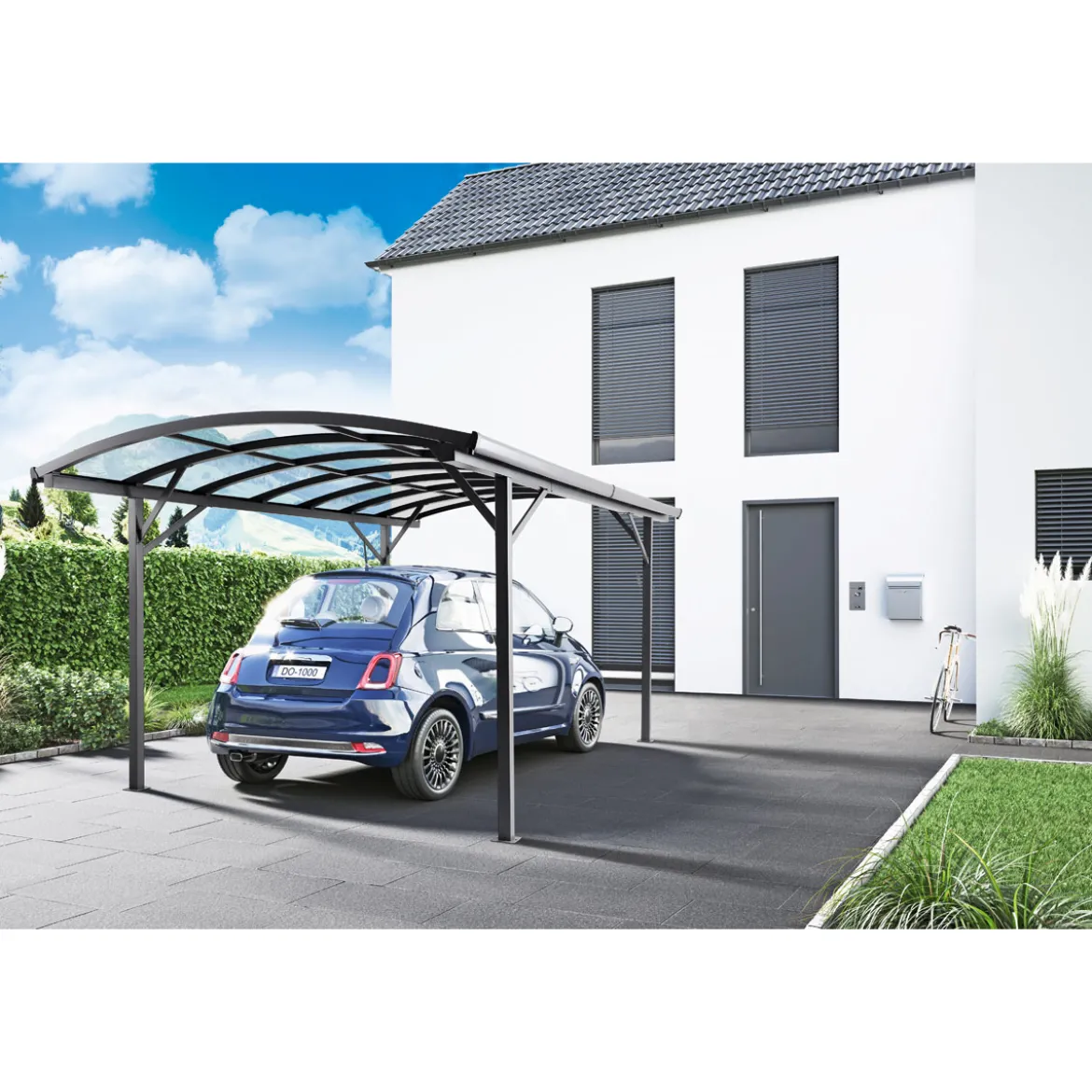 Durabil Aluminium-Carport antrahzit 2,9 x 2,4 x 5 m