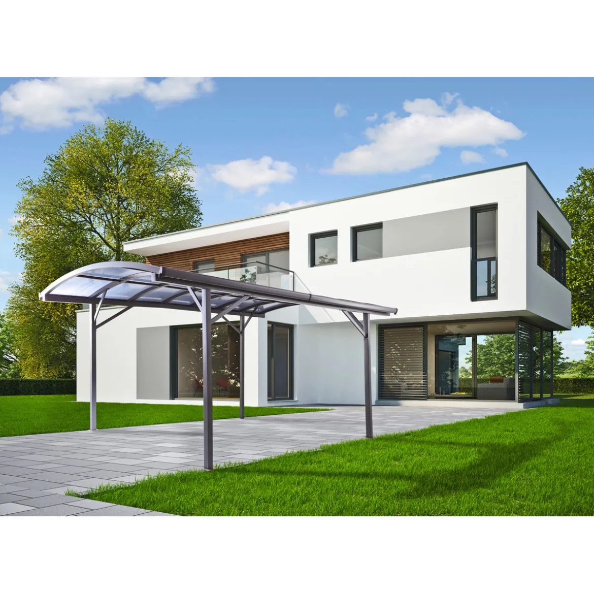 Durabil Aluminium-Carport antrahzit 2,9 x 2,4 x 5 m