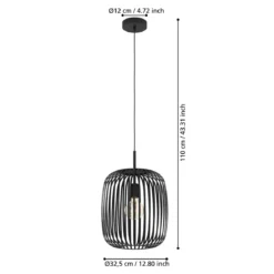 EgloLED Pendelleuchte Romazzina schwarz