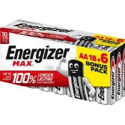 Energizer AA-Batterie Alkaline Max Bonus-Pack 18+6 Stk.