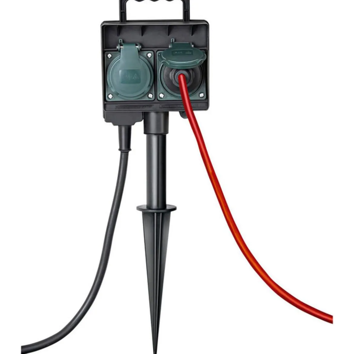 Erdspies-Steckdose 4-fach 1,5m Kabel