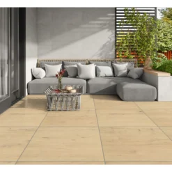 Feinsteinzeug-Platte No 1 Tile Wood beige 60 x 60 x 2 cm