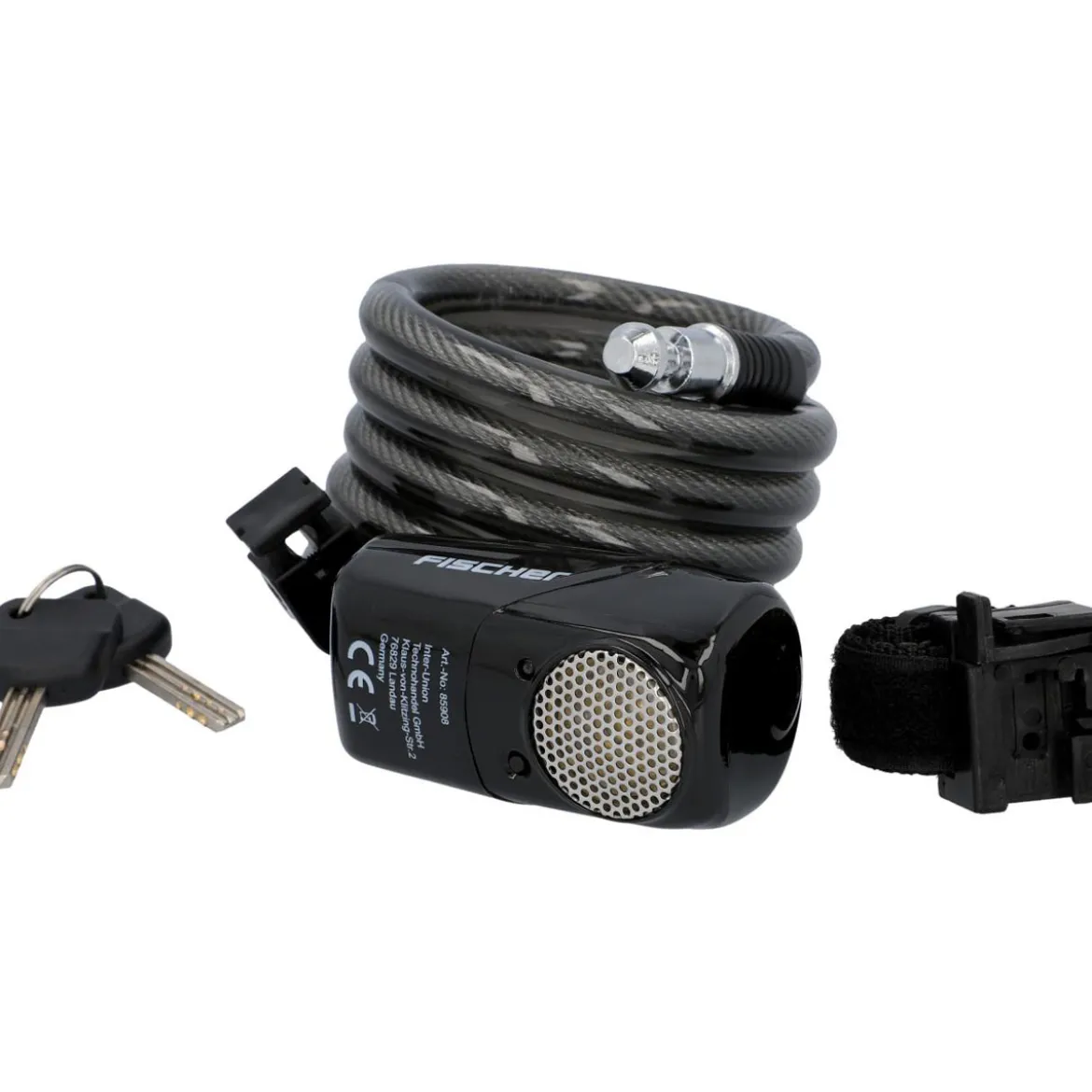Fischer Bikes Alarm-Spiralschloss 120 cm 12 mm