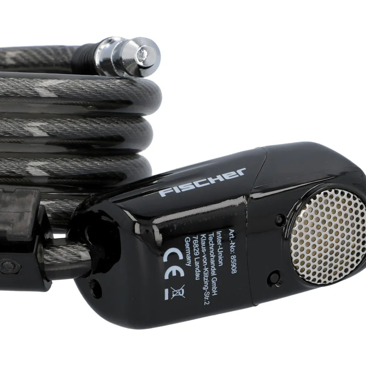 Fischer Bikes Alarm-Spiralschloss 120 cm 12 mm