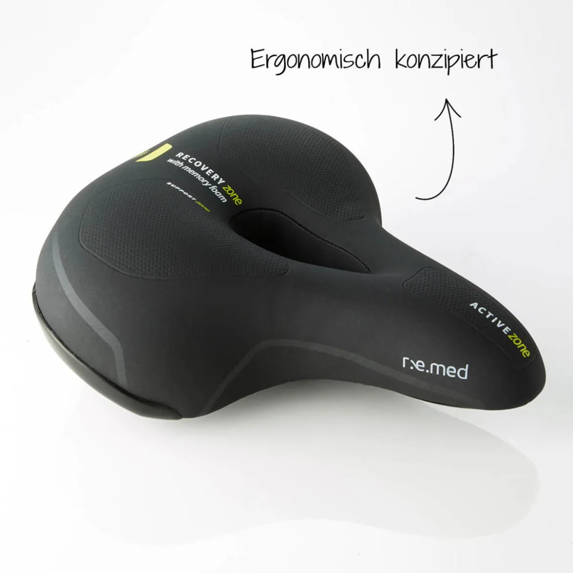 Fischer Bikes Sattel R.E.Med Memory Foam für Tourenrad schwarz