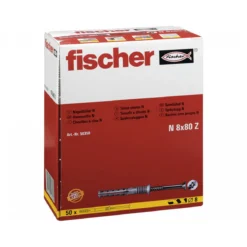FischerNageldübel N 8 x 80/40 mm Senkkopf 50 Stück