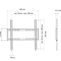 Fixed 2 TV Wandhalter 81-190cm max. 35kg