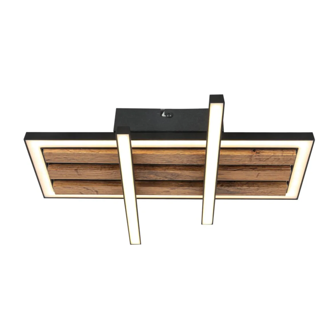 FLECTOR DL Talida 34x34x8cm 15W schwarzweiss u. Holz, 1700lm warmweiss