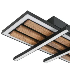 FLECTOR DL Talida 34x34x8cm 15W schwarzweiss u. Holz, 1700lm warmweiss