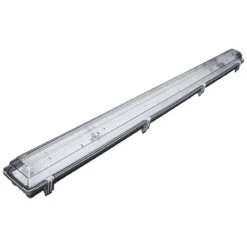 Flector Feuchtraum-Langfeldleuchte silber 127 cm