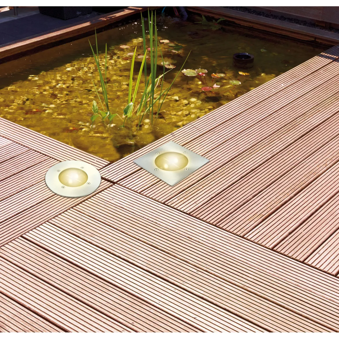 Flector Garten LED-Solar-Bodeneinbauleuchte rund