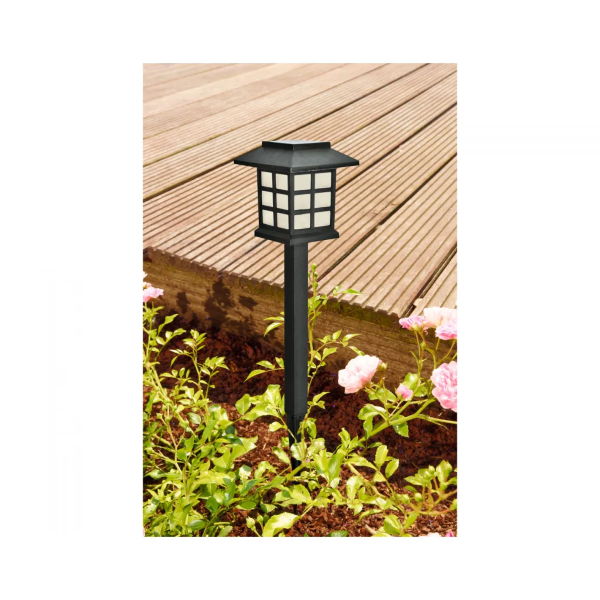 Flector Garten LED-Solarspieß Laterne schwarz inkl Erdspieß