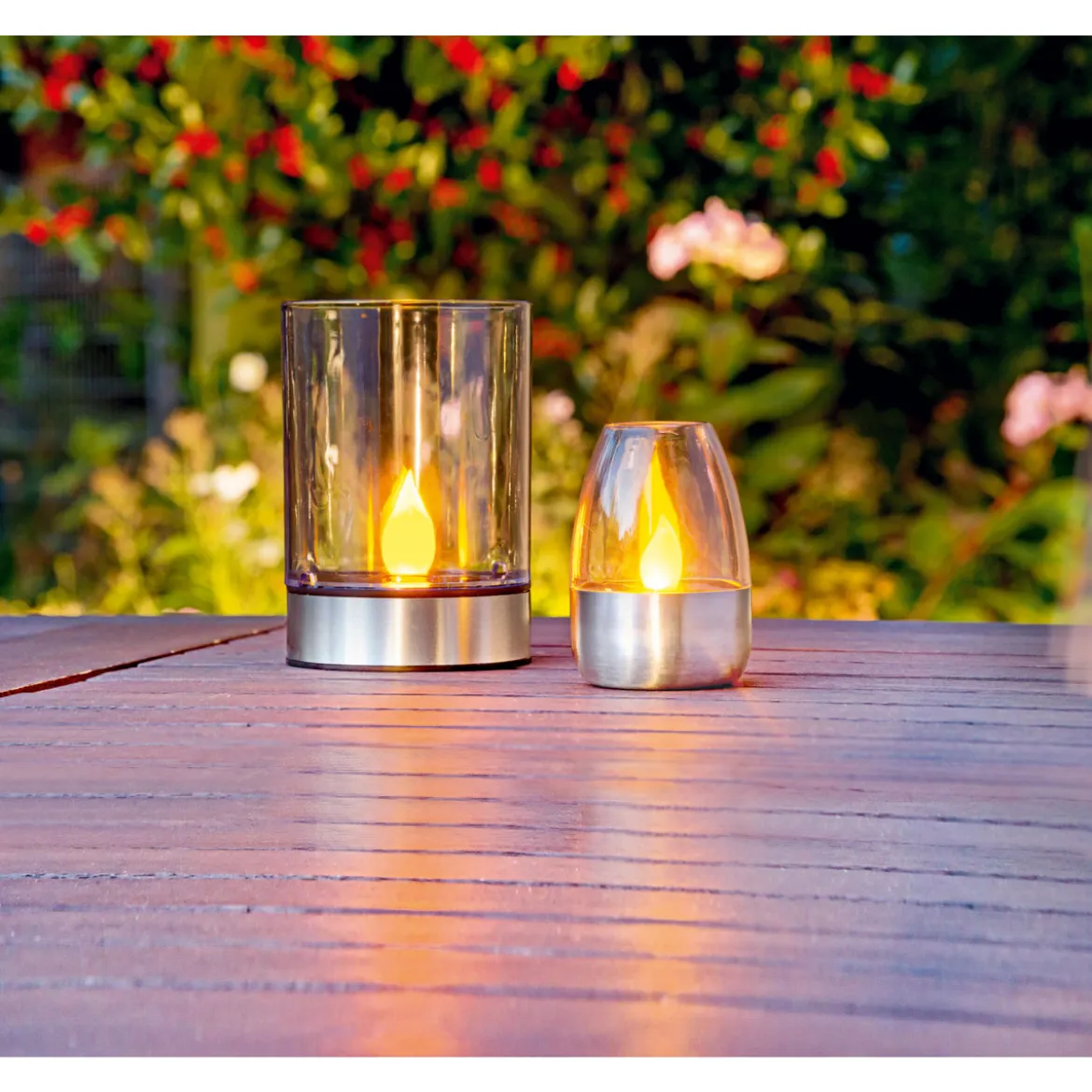 Flector Garten LED-Solar-Windlicht Ambience 2 Stück