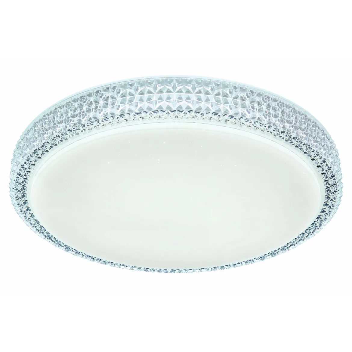 Flector LED-Deckenleuchte Clarice mit Kristallrand