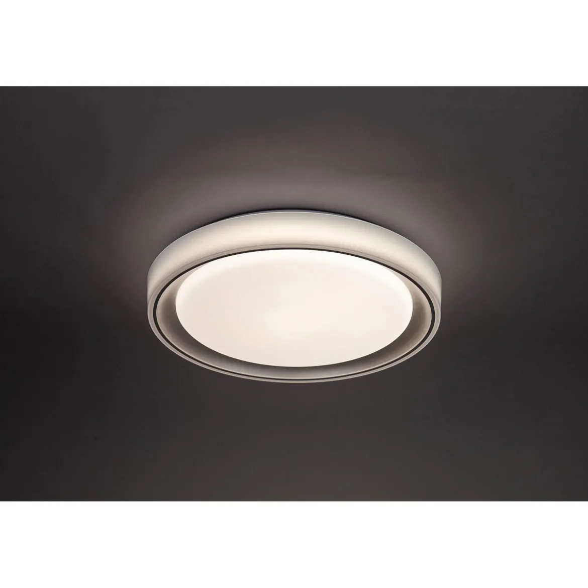 Flector LED-Deckenleuchte Lunetta 24 Watt weiss/silber 3000-6500K