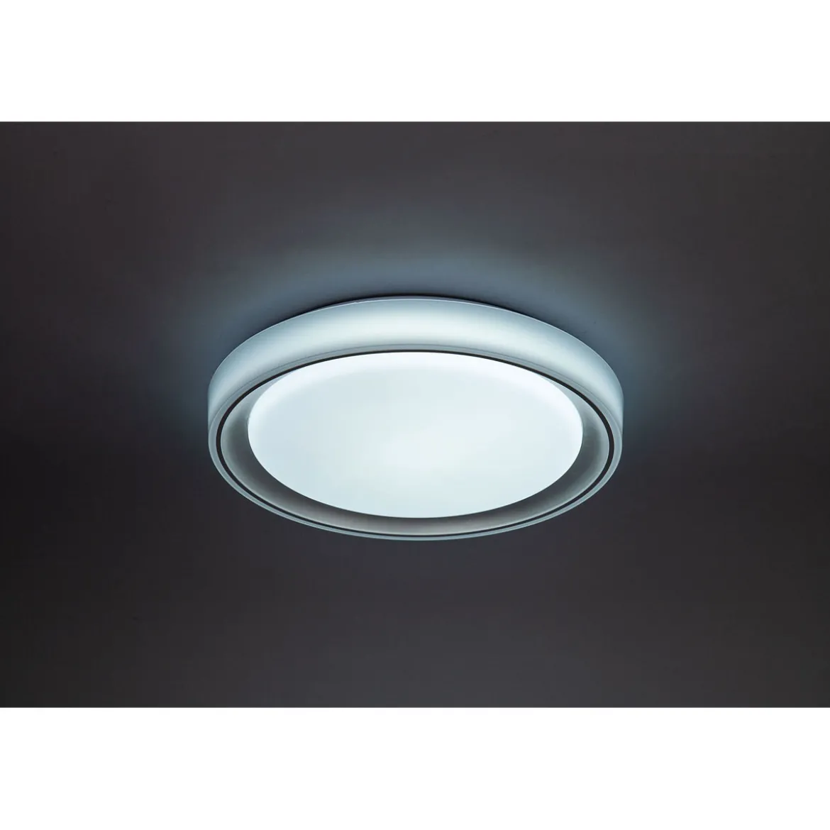 Flector LED-Deckenleuchte Lunetta 24 Watt weiss/silber 3000-6500K