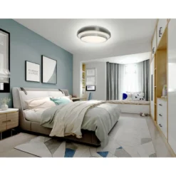 Flector LED-Wand- und Deckenleuchte Fanny silber