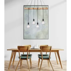 Flector Pendelleuchte Fleetwood mit Naturholz