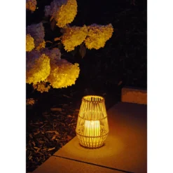Flector Solarlaterne Bamboo Candlelight inkl Flackereffekt