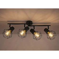 Flector Spotserie Tabea 4-flg schwarz 60,5 x 18 x 17,5 cm