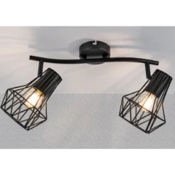 Flector Spotserie Tabea 2-flg schwarz 28,5 x 18 x 18 cm