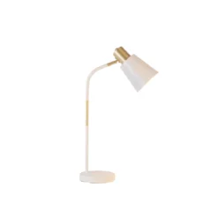Flector Tischleuchte Cleo HxD 55x12,5cm weiss-goldfuer E27 LM max. 40W