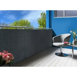 floraworld Sichtschutz premium+ anthrazit 3,0x0,9 m