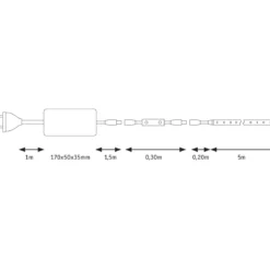 FN SimpLED Power Set 5m Neutralweissinkl Dimm/Switch 50W 230/24V DC Ws Kst