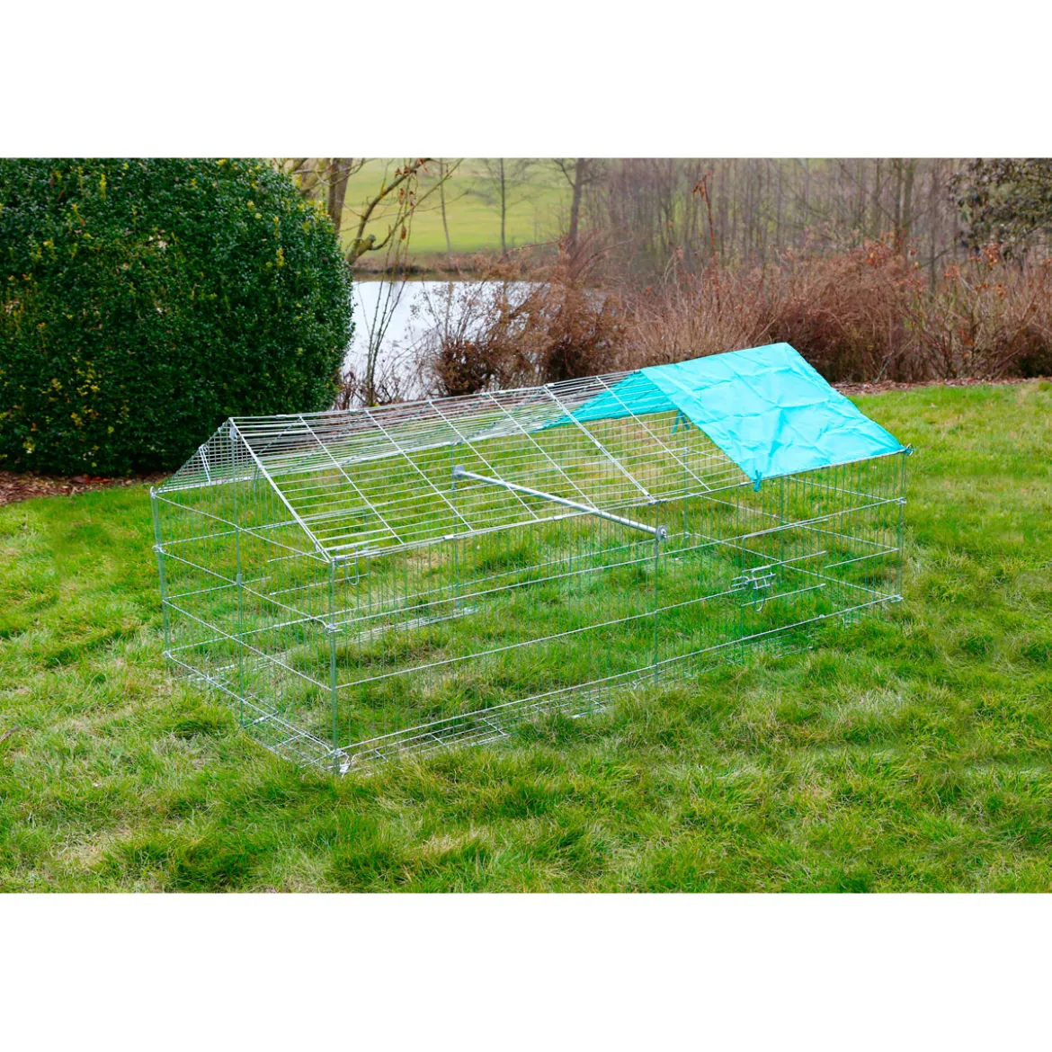 Freilaufgehege mit Ausbruchsperre 90 x 75 x 180 cm verzinkt