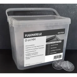 Fugenkreuz fugenbr. 4mm , steghoehe 15mmmit kunststoffteller Dm.64mm,KT=200 St