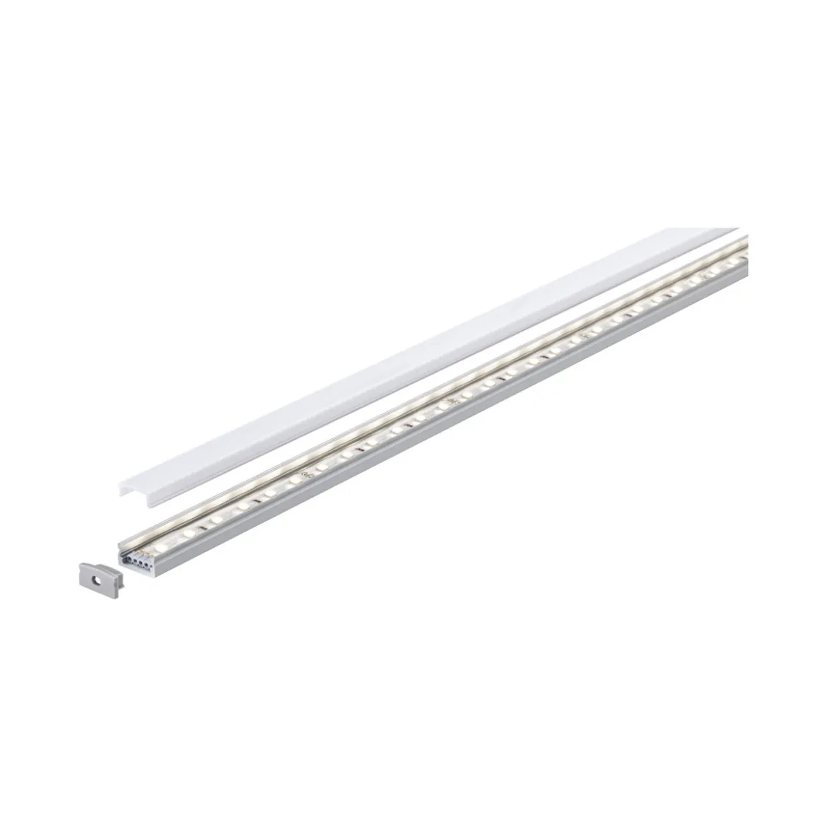 Function Base Profil mit Diffusor 200 cmAlu eloxiert/Satin Alu/Kunststoff