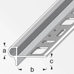 Fundamo Treppenkantenprofil Florentiner 10 mm 1 m titan