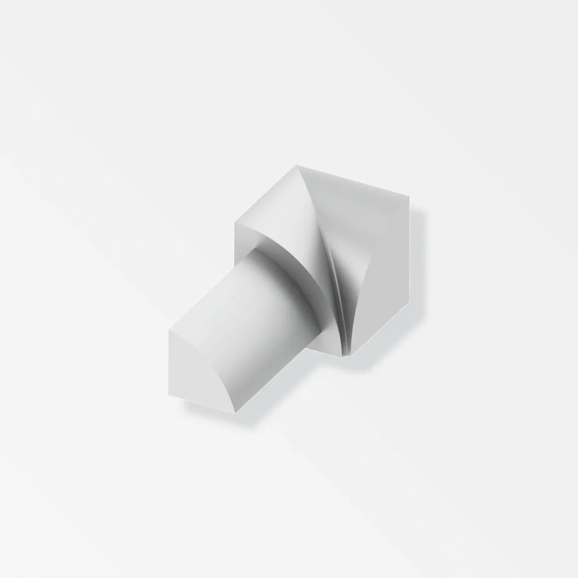 Fundamo Viertelkreis-Inneneck 10 mm Aluminium silber