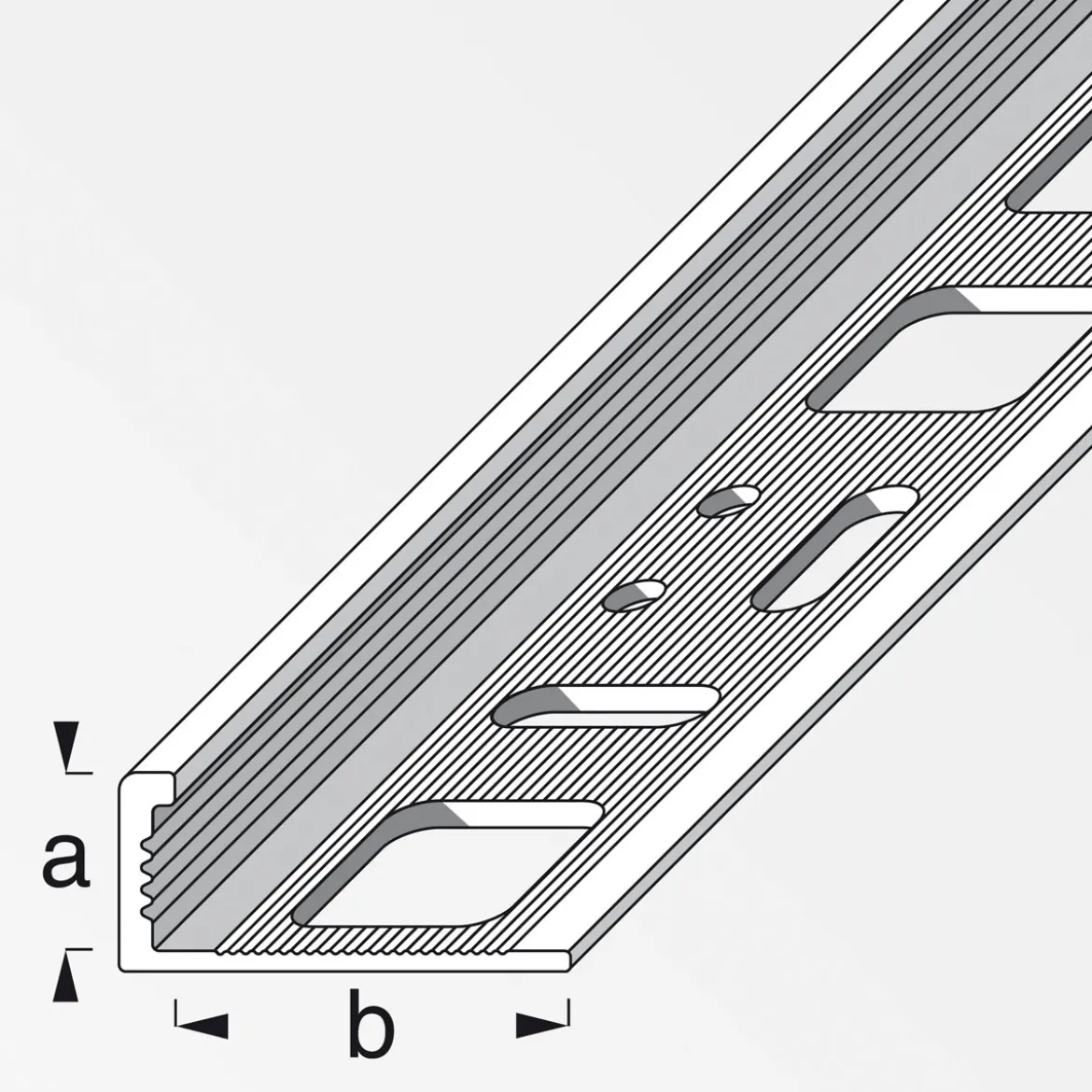 Fundamo Winkelprofil 8 mm blank