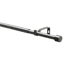 Gardinenstangen Set Kos Cap ausziehbar Durchmesser 16/19 mm 190-340 cm Edelstahl-Optik