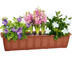 Geli Blumenkasten Aqua-Green plus braun 80 cm