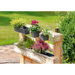 Geli Pflanzgefäß Easy 37 x 14 cm anthrazit