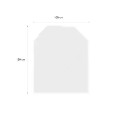 Glasbodenplatte 8mm Sechseck100x120cm