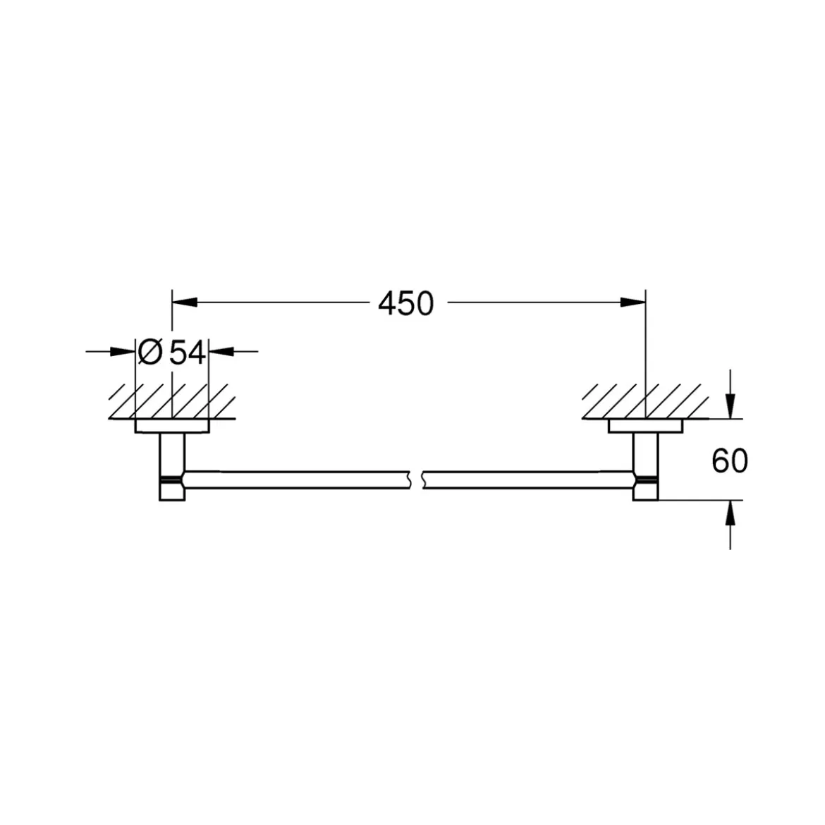 Grohe Badetuchhalter Essentials Metall 45 cm