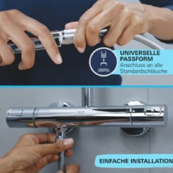 Grohe Brauseschlauch „VitalioFlex Comfort“, chrom, 1,50 m