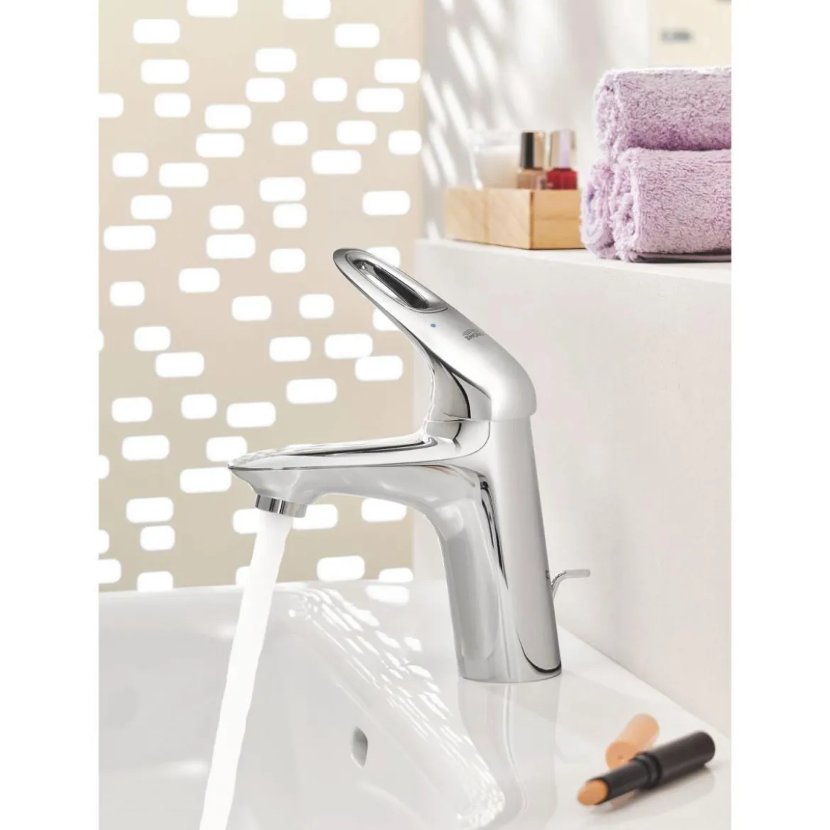 Grohe Einhand-Waschtischbatterie Eurostyle S-Size Hebel offen chrom