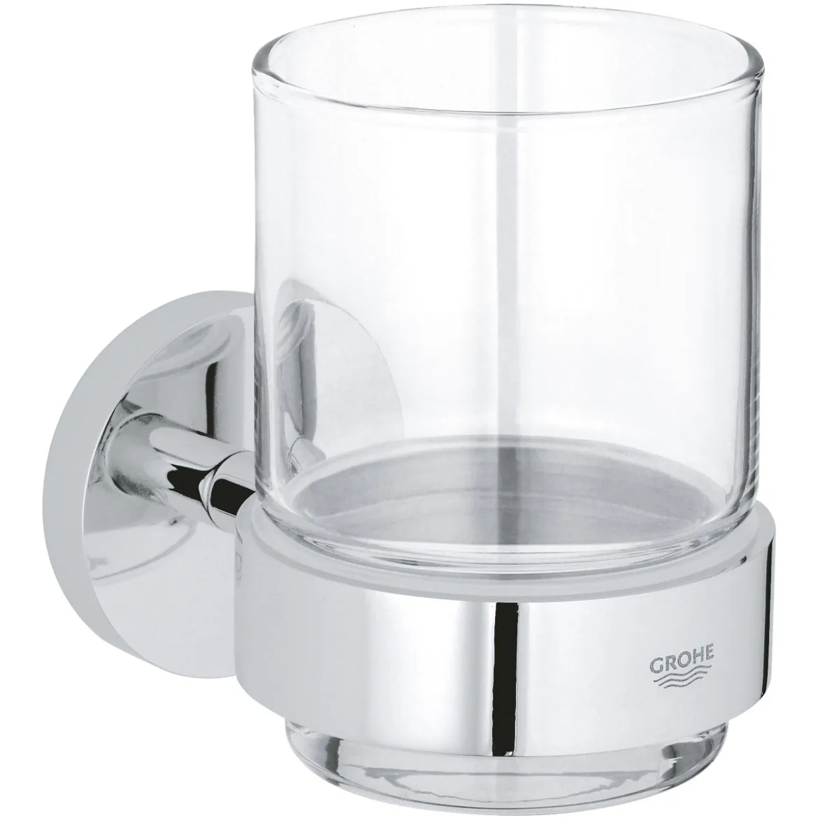 Grohe Halter mit Glas Essentials silber 10,6 x 9,9 cm
