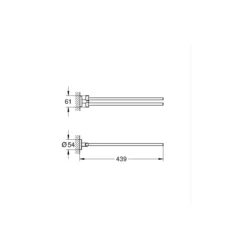 Grohe Handtuchhalter doppelt matt schwarz