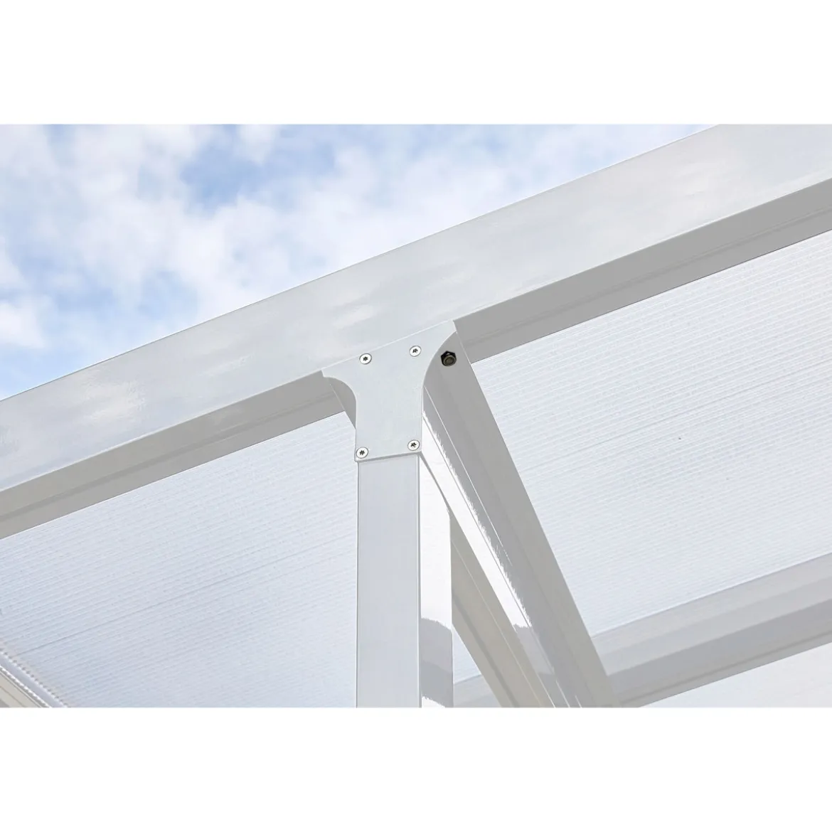 gutta Terrassenüberdachung Standard weiß 3,06 x 3,06 m