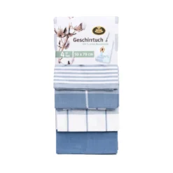 Gözze Geschirrtücher 100% Baumwolle 4er Pack 50x70cm blau