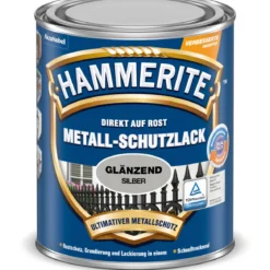 Hammerite Metallschutzlack silber glänzend 2,5 L