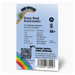 Hanfsamen BudVoyage Hippie Hanf- EasyBud Auto, 3 Samen