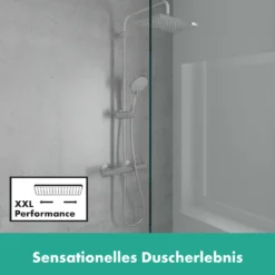 Hansgrohe Duschsystem Vernis Shape mit Thermostat chrom