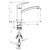 HansgroheEinhebel-Küchenmischer 160 Focus M41 Niederdruck 1 Strahlart Chrom